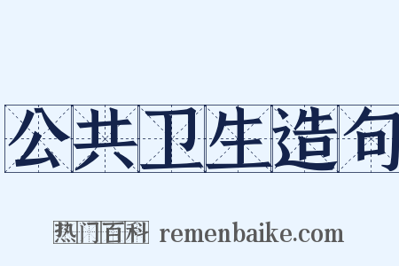 公共卫生造句是什么意思的图片